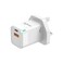 Porodo Blue Ultra-Quick 20W Wall Charger with USB-C &amp; USB-A Ports, 1M Type-C Cable, Fast Charging Adapter