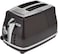 De'Longhi Icona Capitals Grey Vintage Style 2 Slice Toaster, 6 Browning Levels, 2 Extra Wide Bread Slots, Defrost And Reheat Functions, Removable Crumb Tray, Ctot2003.Gy