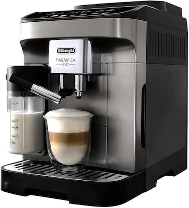De'Longhi Coffee Machine Magnifica Evo Fully Automatic Bean To Cup Coffee Machine, 9+ Functions, Ideal For Espresso, Americano, Cappuccino, Latte, Macchiato &amp; Many More Coffee Recipes ECAM290.81.TB