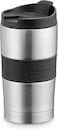 كوب De'Longhi DLSC074 الحراري للسفر، كوب قهوة من الفولاذ المقاوم للصدأ بجدار مزدوج للمشروبات الساخنة والباردة، يفتح بضغطة واحدة، سعة 300 مل.