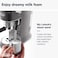 De'Longhi Dedica Arte Espresso Machine - MyLatteArt Milk Foam Nozzle, Precision Steam Wand, Steel Tamper Included, Grey - Create Perfect Espresso, Cappuccinos, and Latte Art at Home - EC885.GY