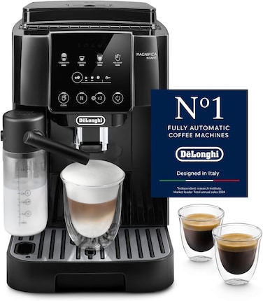 De'Longhi Fully Automatic Coffee Machine Magnifica Start Bean To Cup Espresso Machine, 6+ Functions For Espresso, Americano, Cappuccino, Latte, Macchiato &amp; More Recipes ECAM220.60.B (Made in Europe)