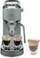 De'Longhi Dedica Duo EC890.GR, Barista Coffee Machine with Pump, Espresso and Cold Brew, Manual Machine with LatteArt Steam Rod, 15 cm Wide, 2 Espresso, Touch Screen, Cup up to 13 cm, Green