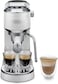 De'Longhi Dedica Duo EC890.WI, Barista Coffee Machine with Pump, Espresso and Cold Brew, Manual Coffee Machine with LatteArt Steam Rod, 15 cm Wide, 2 Espresso, Touch Screen, Cups up to 13 cm, White