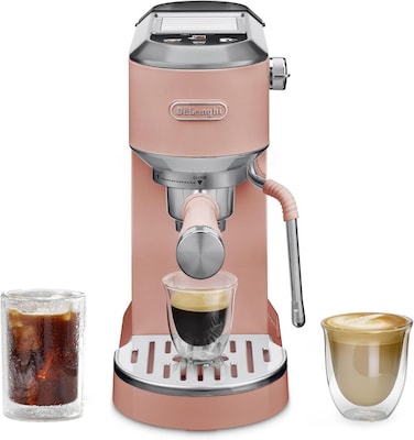 De'Longhi Dedica Duo Compact Espresso Machine - EC890.PK Ros&eacute; Pink