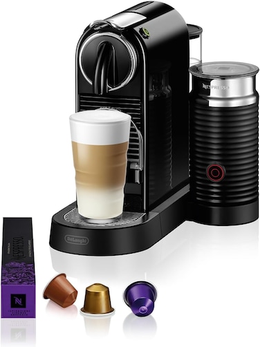 Nespresso De'Longhi Citiz Coffee Machine With Milk Frother - EN267 Black