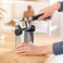 De'Longhi Knock Box - Stainless Steel with Black Rubber Bar, Non-Slip Base, Ideal for Mess-Free Coffee Ground Disposal, Professional Barista Essential, Mirror Polished Finish, 2 Liters DLSC059