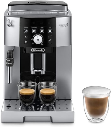 De&#39;Longhi Magnifica S Smart Bean To Cup Automatic Coffee Machine, Milk Frother, Built In Grinder, Americano, Cappuccino, Latte, Macchiato &amp; Espresso Maker ECAM250.23.SB Silver &amp; Black (Made in Europe)