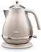 De'Longhi Icona Capitals Beige Vintage Style Kettle, 1.7 L Capacity With Water Level Indicator, 360 Swivel Base, Anti-Slip Feet, Soft Opening Lid, Premium Stainless Steel, Kbot3001.Bg