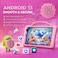 Telzeal P801 Kids Tablet Pink 8 Inch HD (1280x800) Android 13, 8GB RAM 512GB Storage, Dual SIM, 5000mAh Battery, 5MP+8MP Camera, Shockproof EVA Case with Handle (Purple)