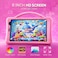 Telzeal P801 Kids Tablet Pink 8 Inch HD (1280x800) Android 13, 8GB RAM 512GB Storage, Dual SIM, 5000mAh Battery, 5MP+8MP Camera, Shockproof EVA Case with Handle (Purple)