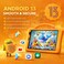 Telzeal P801 Kids Tablet Orange 8 Inch HD (1280x800) Android 13, 8GB RAM 512GB Storage, Dual SIM, 5000mAh Battery, 5MP+8MP Camera, Shockproof EVA Case with Handle (Purple)