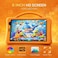 Telzeal P801 Kids Tablet Orange 8 Inch HD (1280x800) Android 13, 8GB RAM 512GB Storage, Dual SIM, 5000mAh Battery, 5MP+8MP Camera, Shockproof EVA Case with Handle (Purple)