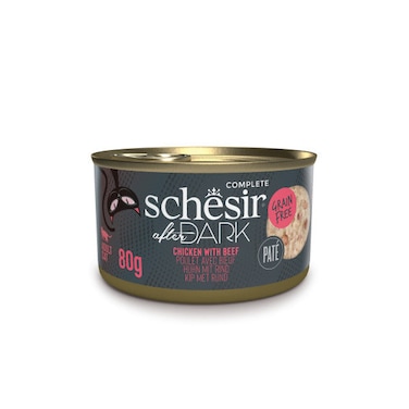 Schesir After Dark Wholefood In Broth For Cat - Chicken With Beef - 80g Pack  of  12