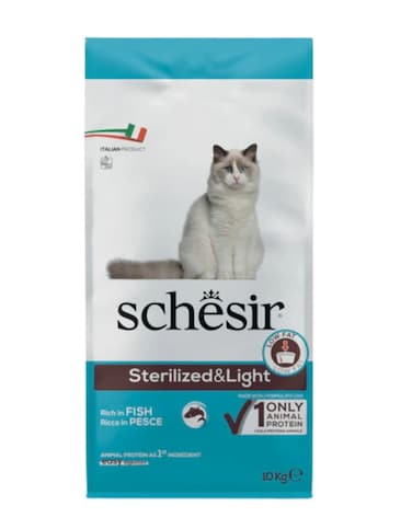 Schesir Dry Food for Sterilized Adult Cats Rich in Fish 10kg