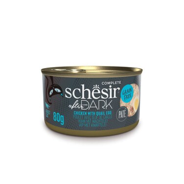 Schesir After Dark Wholefood In Broth For Cat - Chicken With Quail Egg - 80g Pack  of  12