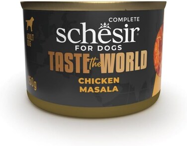 Schesir Taste The World Dog Wholefood - Chicken Masala 150g Pack  of  12