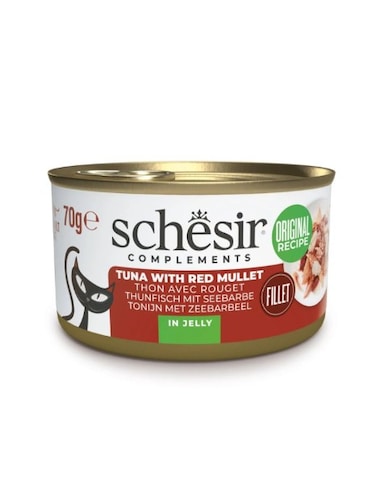 Schesir Complementary Cat Wet Food in Jelly &ndash; Tuna with Red Mullet 70g  6pc