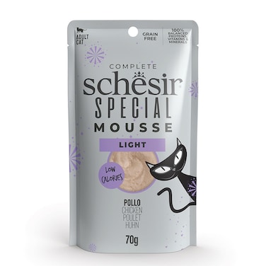 Schesir Special Mousse (Light) For Cat - Chicken 70g Pack  of  12