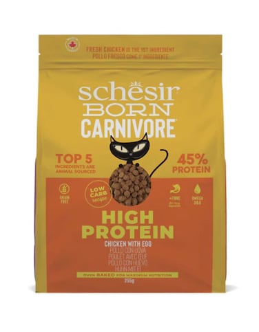 Schesir Born Carnivore Grain-Free Oven Baked Dry Cat Food Chicken &amp; Egg 255g