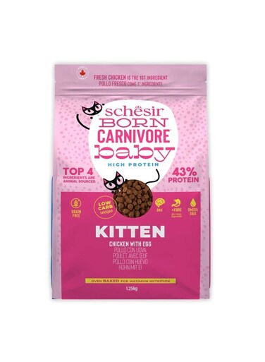 Schesir Kitten Dry Cat Food Chicken With Egg - 1.25kg