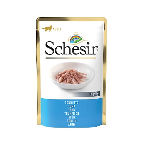 Schesir Tuna in Jelly Adult Cat Food Wet Pouches-85G
