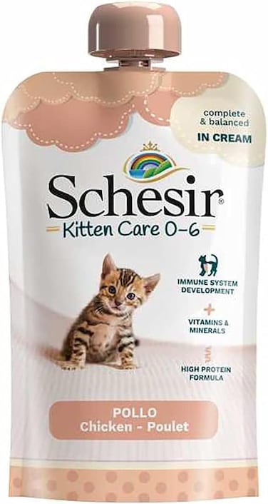Schesir Kitten Pouch Cream with Chicken Wet Cat Food 150G