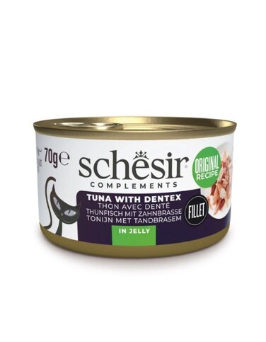 Schesir Complements Cat Wet Food in Jelly Tuna with Dentex 70g (6 Pack)