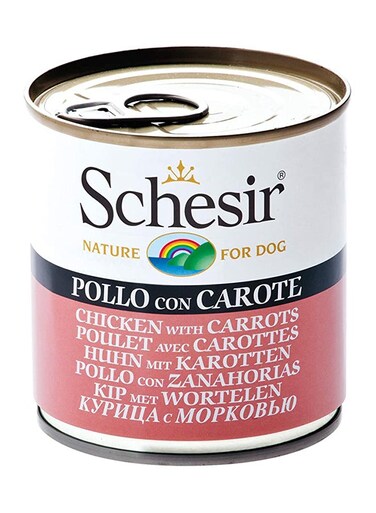 Schesir Chicken With Carrots Can For Dog Multicolour 285g