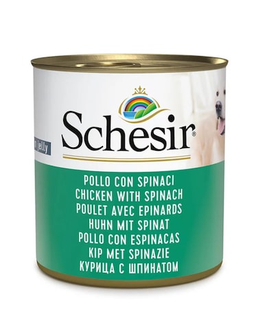 Schesir Dog Wet Food Chicken &amp; Spinach in Jelly 285g &ndash; 2 Pack