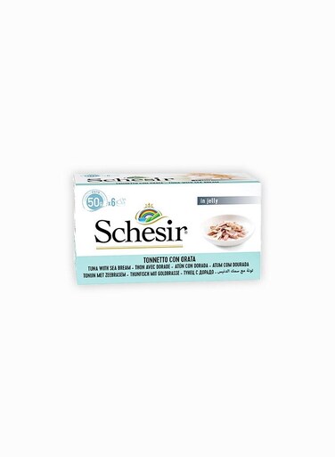 Schesir Tuna With Seabream For Cat - 50g (Pack Of 6)
