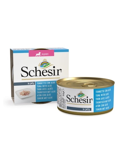 Schesir Puppy Wet Food Tuna with Aloe 150g (Pack of 5)