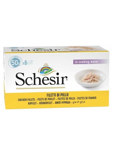 Schesir Cat Wet Food Chicken &amp; Rice 6x50g &ndash; Natural Style Multipack