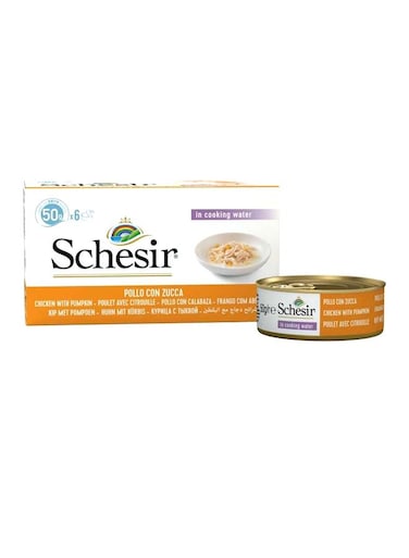 Schesir Chicken With Pumpkin Cat Multipack Can - 6x50g