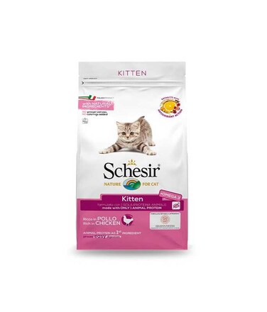 Schesir Single Protein Source For Kitten Rich In Chicken Dry Cat Food-400g