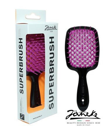 فرشاة الشعر جانيكي سوبر براش ذات فتحات تهوية كبيرة، أسود-أرجواني