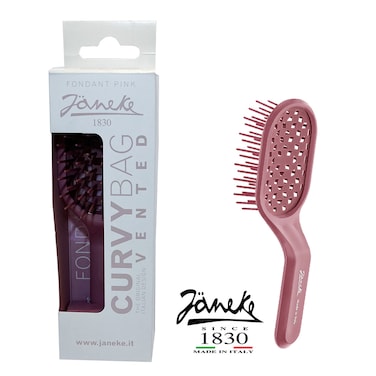 جانيكي فرشاة شعر كيرفيباغ ذات فتحات تهوية باللون الوردي