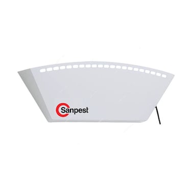 Sanpest IND-SP-IK01 Wall-Mounted Pest Control Device &ndash; White Fan-Shaped Design, Electric Fly and Mosquito Killer, UV Light Bug Zapper, Chemical-Free Insect Trap for Homes &amp; Offices