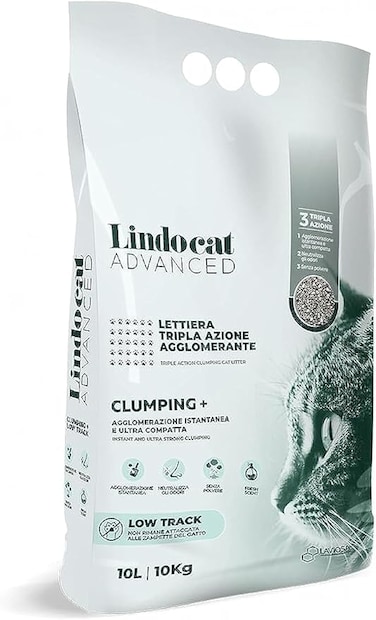 Natural Bentonite Lindocat Advanced Clumping + Low Track 10L (Fragrance Free)