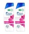 Head &amp; shoulders Smooth &amp; Silky Anti-Dandruff Shampoo, Smooth Hair from Root to Tip, 375ml, 2 Pack