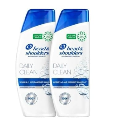 Head &amp; Shoulders Daily Clean Anti-Dandruff Shampoo, Clinically Proven, 375 ml, 2 Pack