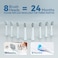 7AM2M Sonic Electric Toothbrush for Adults and Kids- High Power Rechargeable Toothbrushes with 8 Brush Heads,5 Adjustable Modes, Built-in 2-Minute Smart Timer,4 Hours Fast Charge for 30 Days (White)
