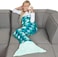Kanguru Sirena Tail Blanket, Mermaid Sleeping Bag For Kids, Fluffy Fleece Throw, Best Gift For Girl Turquoise, Length 135cm 53 Inches, Polyester, L: 142cm