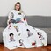Kanguru Deluxe Snoopy Peanuts Blanket, Fluffy Blanket, Fleece Blankets For Adults, Blanket With Sleeves With Kangaroo Pocket, Gifts For Women, Snuggle Blanket, Light Grey, 140X180cm