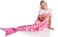 Kanguru Sirena Tail, Soft, Cozy, Fluffy, Warm, Microfiber Fleece Blanket For Children (4-12 Years), Color, One Size 50 X 135 Cm, Polyester, Mermaid Pink Kids, 142cm