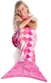 Kanguru Sirena Tail, Soft, Cozy, Fluffy, Warm, Microfiber Fleece Blanket For Children (4-12 Years), Color, One Size 50 X 135 Cm, Polyester, Mermaid Pink Kids, 142cm