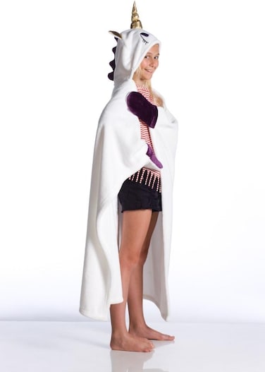 Kanguru Polyester Twin/Single Size Character Pattern, White, Kids Blanket