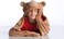 Kanguru Throw Fleece Blanket Cape In Soft And Warm Microfibre, With Legs, Handle, Hood And Ears Bear 100 X 130 Cm, 100% Polyester, Brown, Unique, One-Size