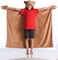 Kanguru Throw Fleece Blanket Cape In Soft And Warm Microfibre, With Legs, Handle, Hood And Ears Bear 100 X 130 Cm, 100% Polyester, Brown, Unique, One-Size