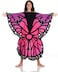 Kanguru Butterfly, Super Soft, Cozy, Fluffy, Warm, Fleece Wearable Blanket Microfiber, Adult Size, Polyester, Pink, Blue, Black, 120 X 120, 1234